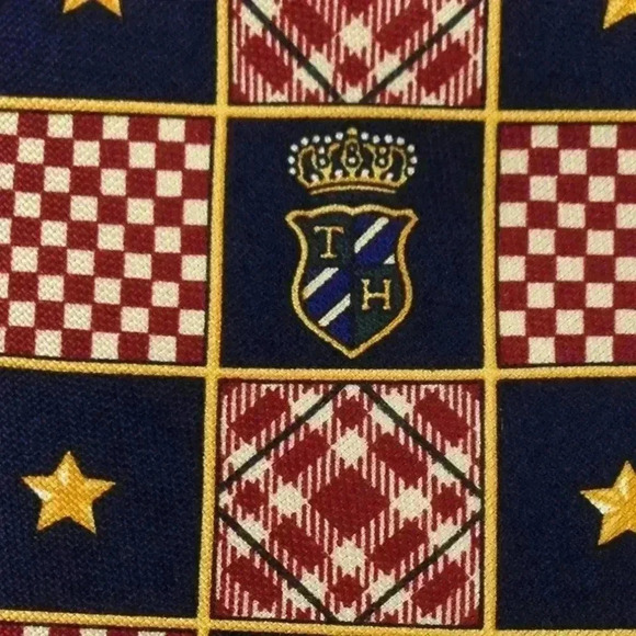 Tommy Hilfiger Red Multi-Color Silk Tie 57" x 4" - Picture 2 of 4